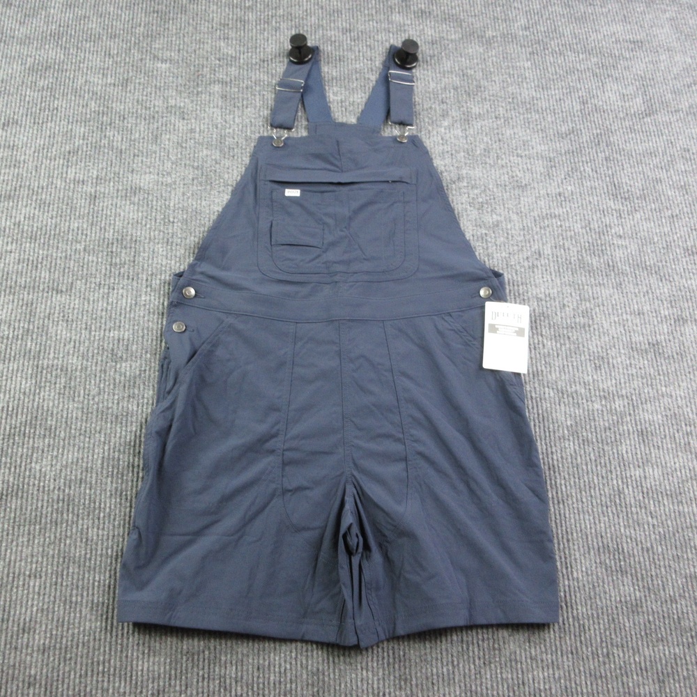 Duluth Trading Co. Shortalls Womens L Blue Heirloom Gardening Overalls 38x7* NWT